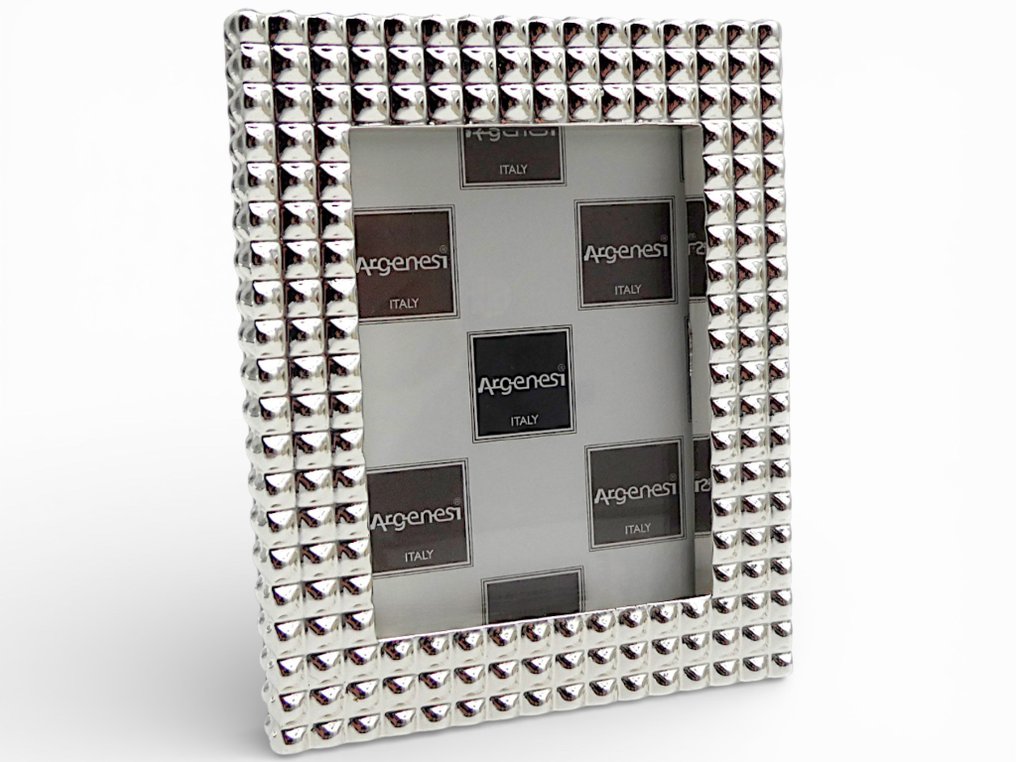 Argenesi - 相框- Small型号的Cornice，材质为999纯银，采用“Silvan Sputtering AG”工艺——原包装。  - 银, 玻璃 #1.0