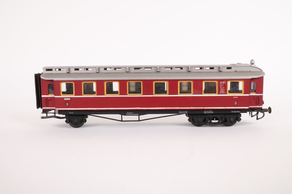 merk onbekend H0 - Σετ τρένων (2) - Messing ES 87 τρέιλερ χωρίς κινητήρα. - DRG #4.3