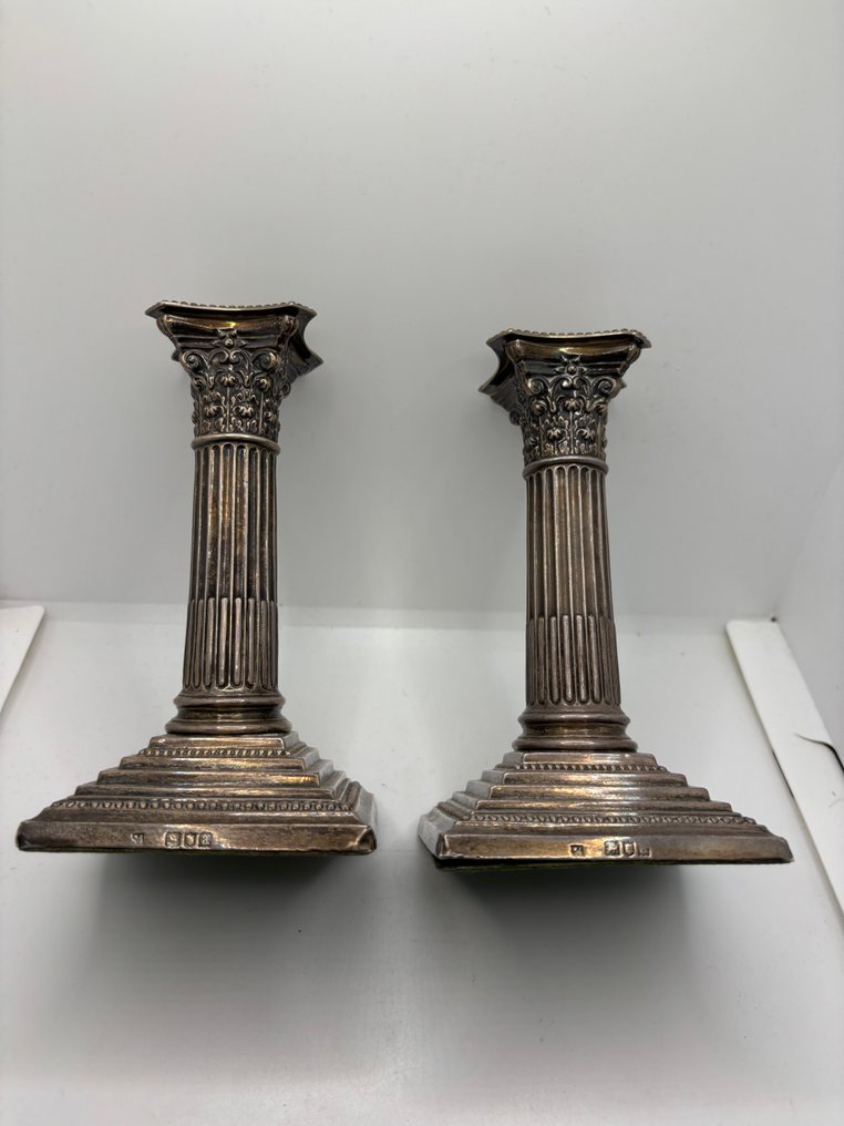 燭台 (2) - 英国银，1916年，伦敦 #2.1