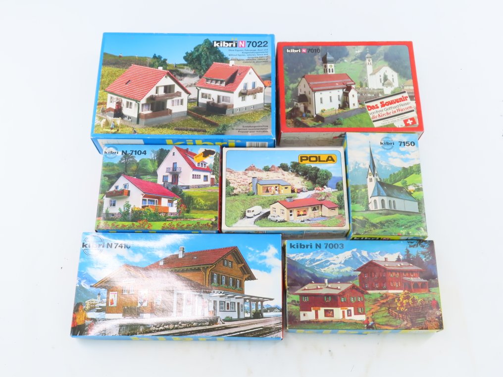 Kibri N - 223/7003/-10/-22/-104/-150/-410 - Modellbahnbausätze (7) - 7 Bouwdozen #1.0