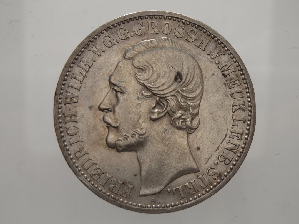 德国，麦克伦堡-斯特莱利兹 Thaler 1870 Friedrich Wilhelm (1860-1904) #1.0