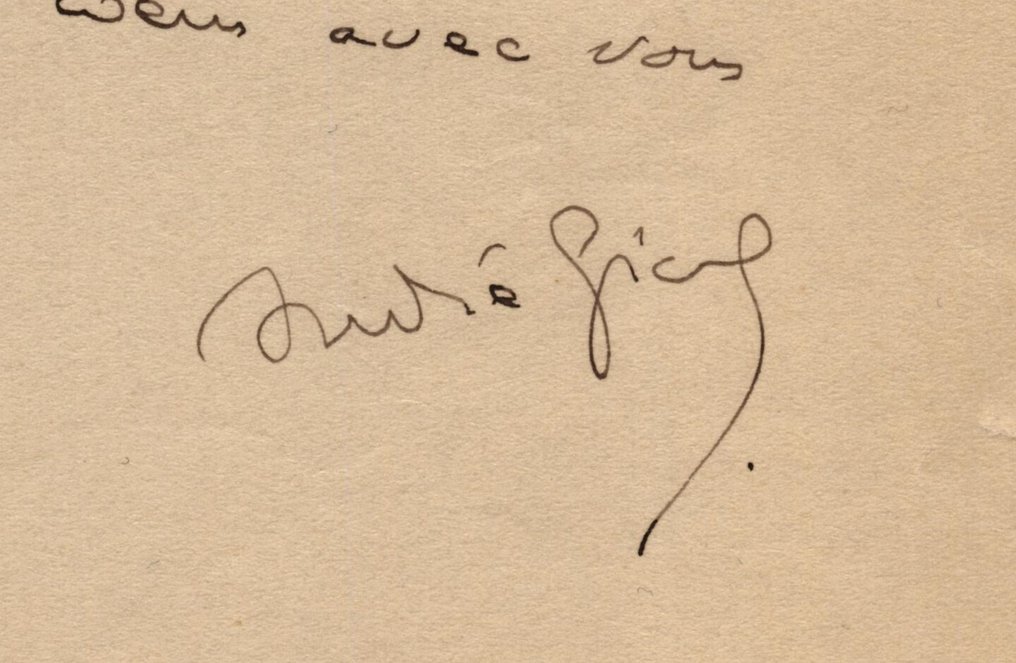 André Gide, Prix Nobel - Lettre autographe signée à Francis Jourdain - URSS, Front Populaire - Serge - 1936 #2.1
