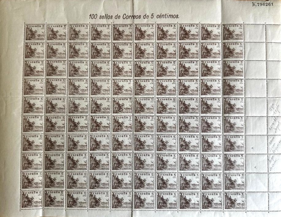 Spanien 1945/1990 - Parti af ark og store nye blokke. #1.0