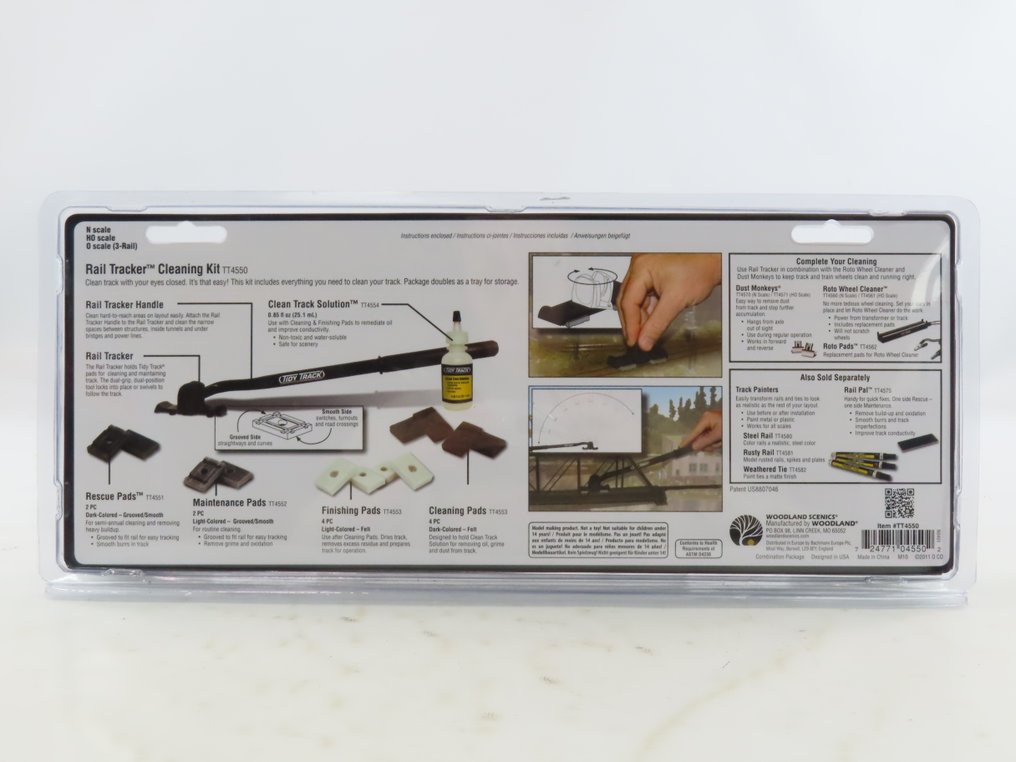 Woodland Scenics H0 - TT4550 - Machetă tren cu șine (1) - Kit de curățare pentru șinele de cale Tidy Track Rail #3.2