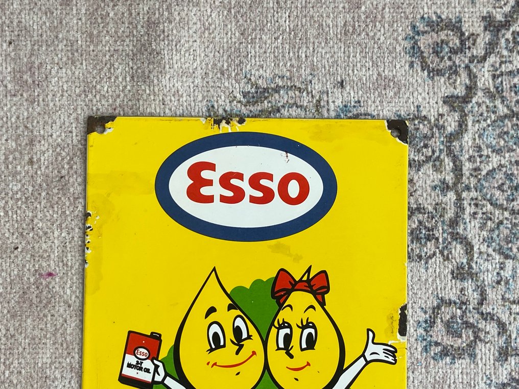 Sign - Esso - Plaque émaillée #2.1