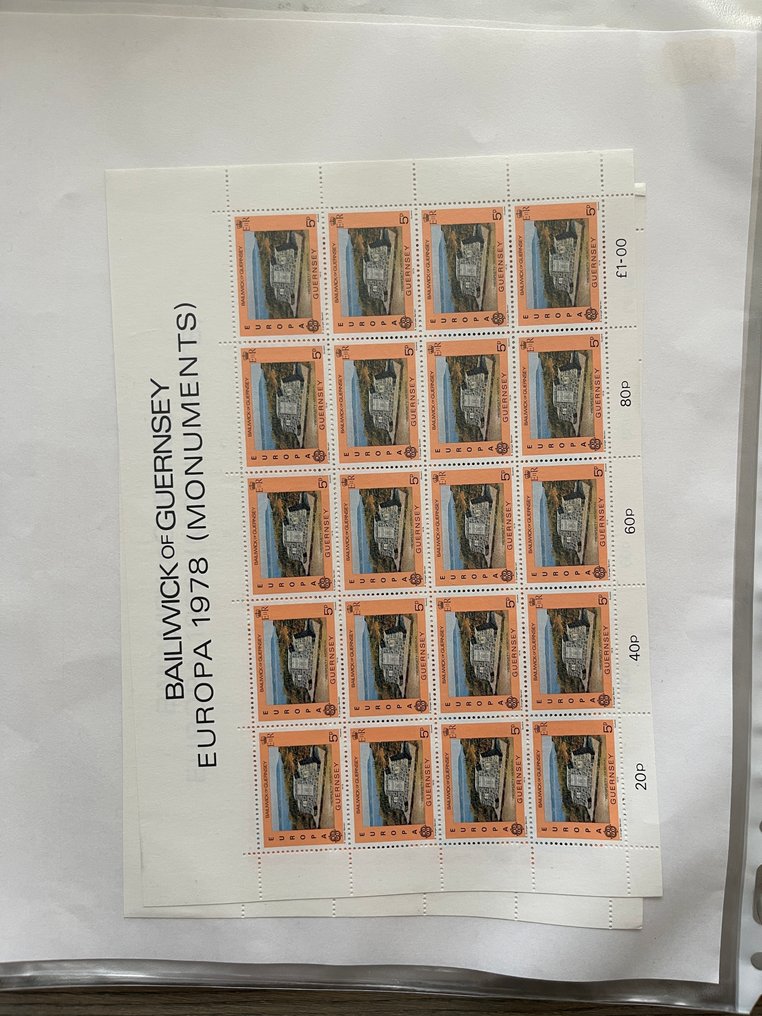 Europa  歐洲郵電管理委員會 1976/1990 - 部分完整的纸张在环形装订中 #1.0