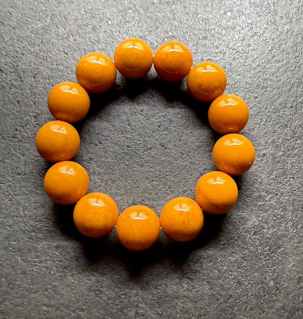 Αποκλειστικό βραχιόλι με χάντρες από Βαλτική κεχριμπάρι 18 mm 41,7 g - Κεχριμπάρι - Baltic amber - succinite #2.1