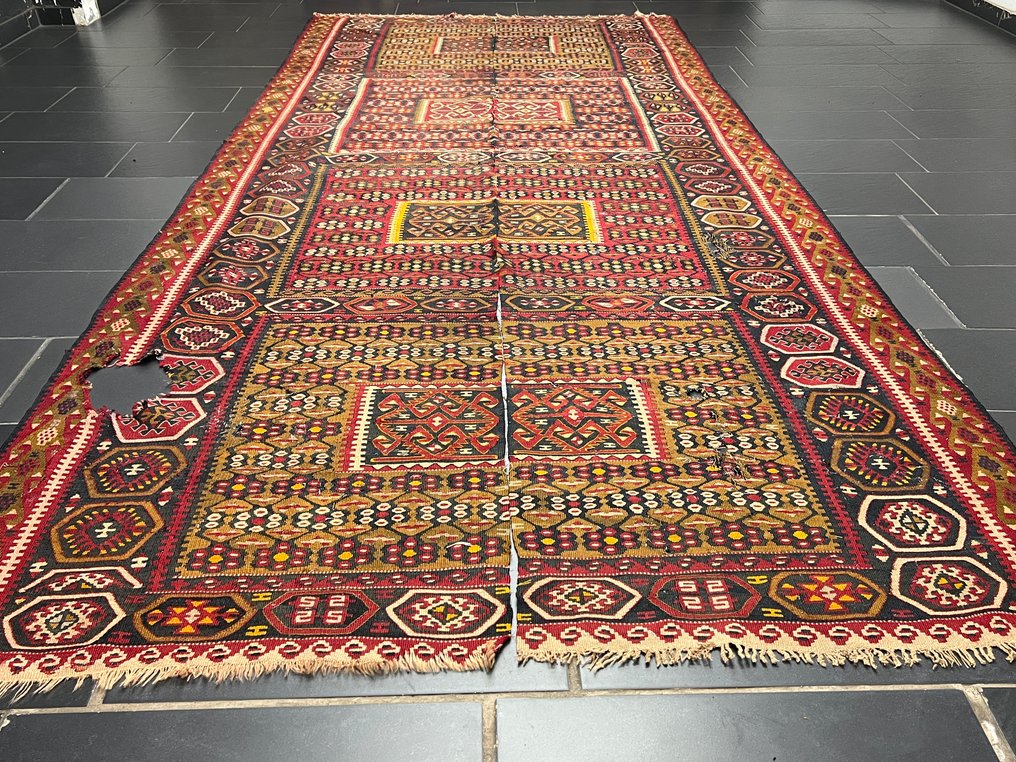 古老的哈萨克地毯 - 地毯 - 390 cm - 177 cm #2.1
