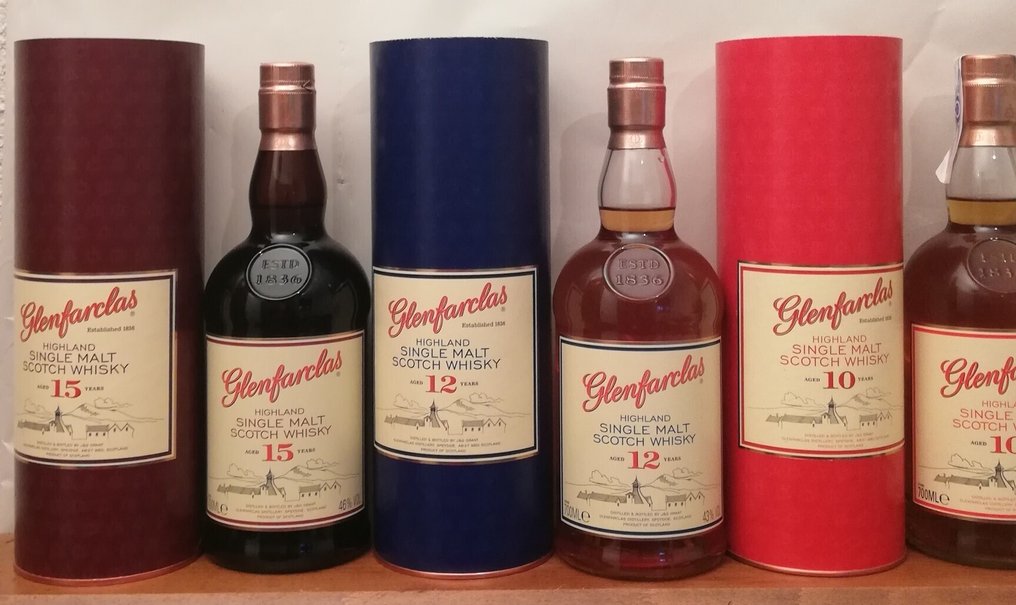 Glenfarclas 15yo, 12yo & 10yo  - 700 ml - 3 flaschen #1.0