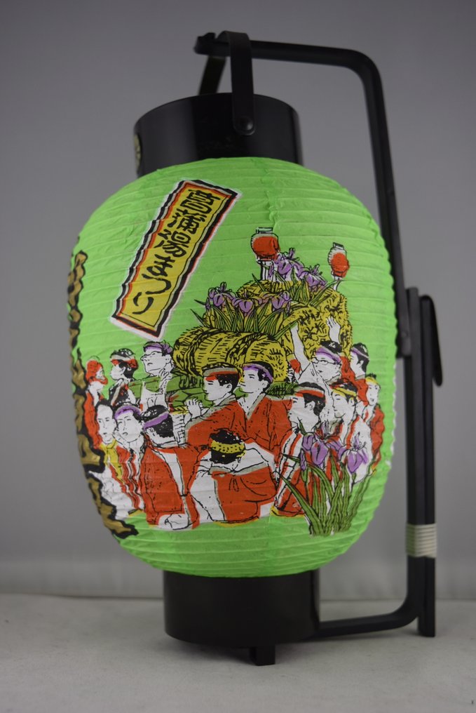 Set of 3 old Japanese Paper Lanterns - High Quality - Διακοσμητικό φωτιστικού - Χαρτί - Συμπεριλαμβάνονται διακόπτες τοίχου. #3.2