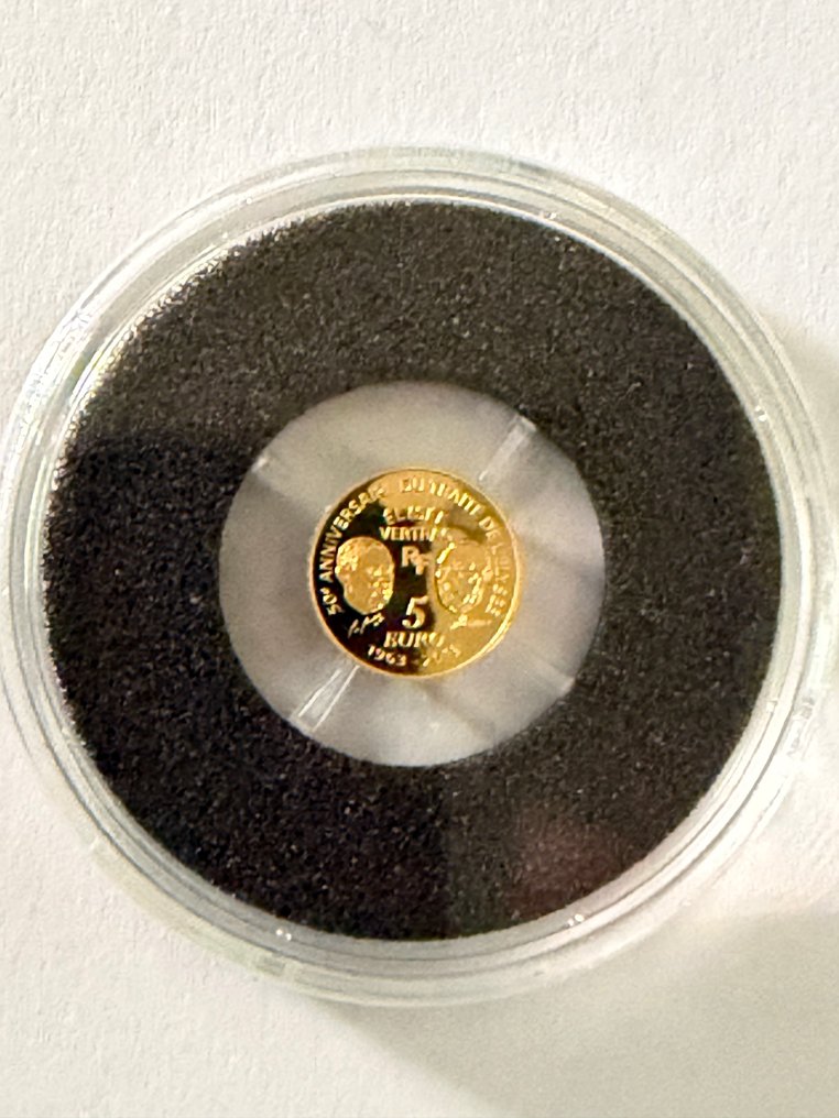 Frankrig. 5 Euro 2013 "Traité de L'Elysée" Proof  (Ingen mindstepris) #1.0