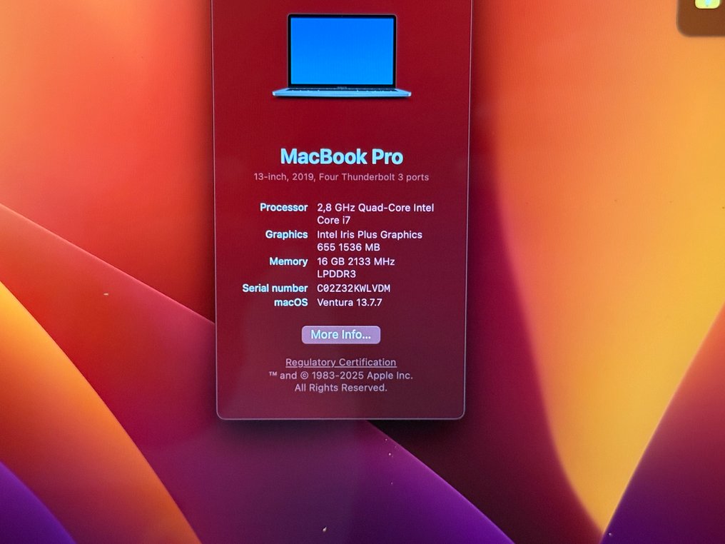 Apple MacBook Pro 13-inch Quad Core i7 2019 - Φορητός υπολογιστής #1.0