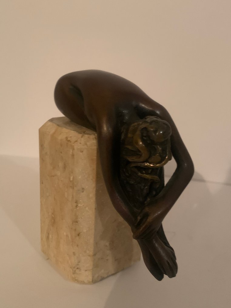 E&C - Bruno Bruni (1935) - 雕塑, Fiora - 12 cm - 铜绿青铜 - 1995 #4.3