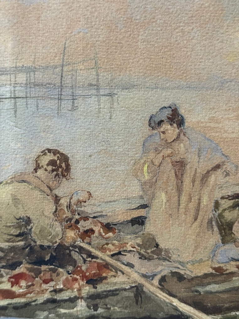 Eduardo Dalbono (1841-1915) - Barca con Pescatori #3.2