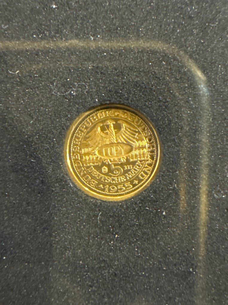 Γερμανία. Marktgraf von Baden 1955 0,5g Gold mit CoA (χωρίς τιμή ασφαλείας) #1.0