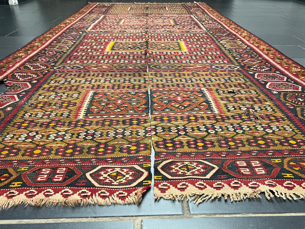 古老的哈萨克地毯 - 地毯 - 390 cm - 177 cm #1.0