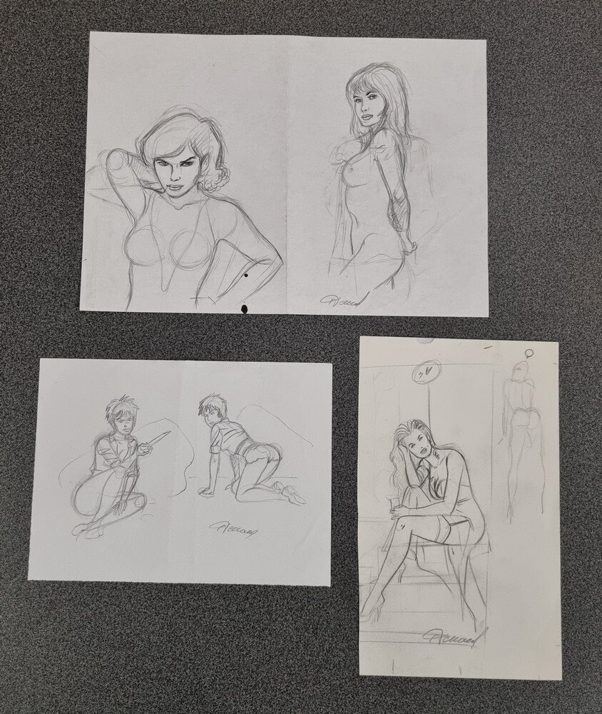 Renaud - 3 Original preliminary drawing - Jessica Blandy #1.0