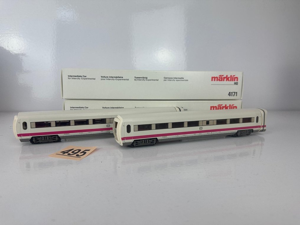 Märklin H0 - 4171 - Wagon de passagers pour trains miniatures (2) - 2 x ICE voiture intermédiaire première classe - DB #1.0