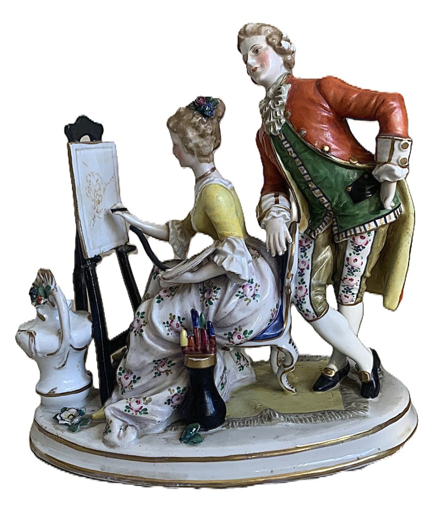 雕刻, Aula de Pintura - 20.5 cm - 瓷器 #4.3