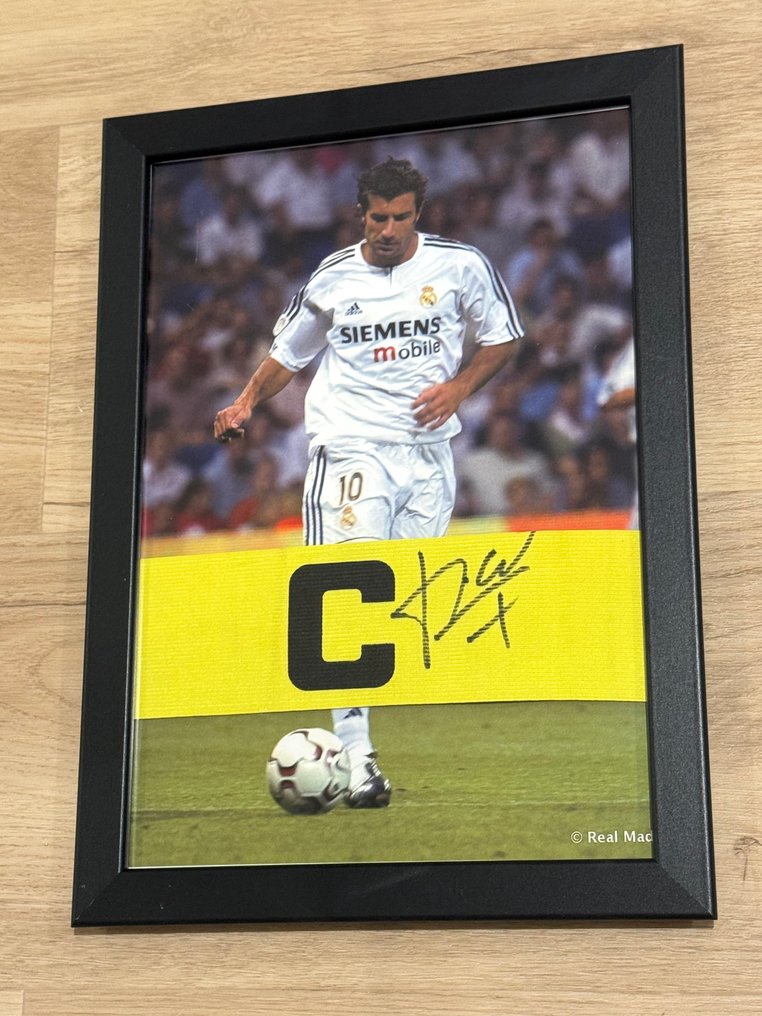 皇家马德里 - 西班牙足球联盟 - Luis Figo - 装裱, 队长袖标  #1.0