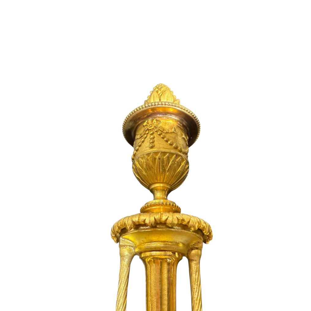 Candelabrum (2) - Gilt bronze - Empire fire-gilded #3.2