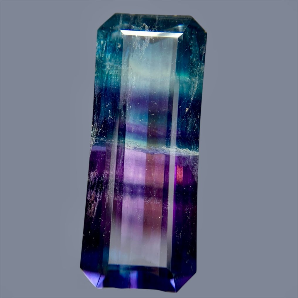 χωρίς τιμή ασφαλείας Δίχρωμο Φθορίτης - 80.71 ct - Διεθνής Ένωση Έγχρωμων Πολύτιμων Λίθων (ICA GemLab) #2.1