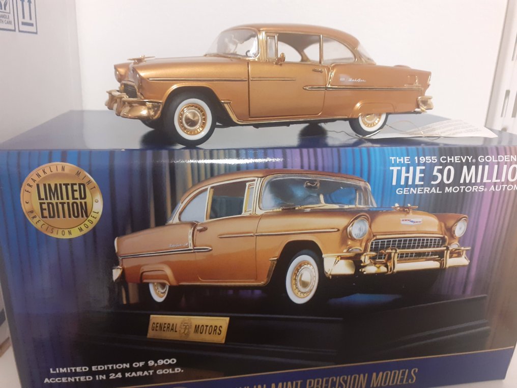 Franklin Mint 1:24 - Modellbil - 1955 Chevy Bel Air - 50-millionte 1955 CHEVY GOLDEN BEL AIR #1.0