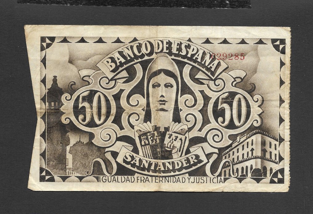 Spain. - 2 x 50 Pesetas - 1936/1938 (No reserve price) #2.1