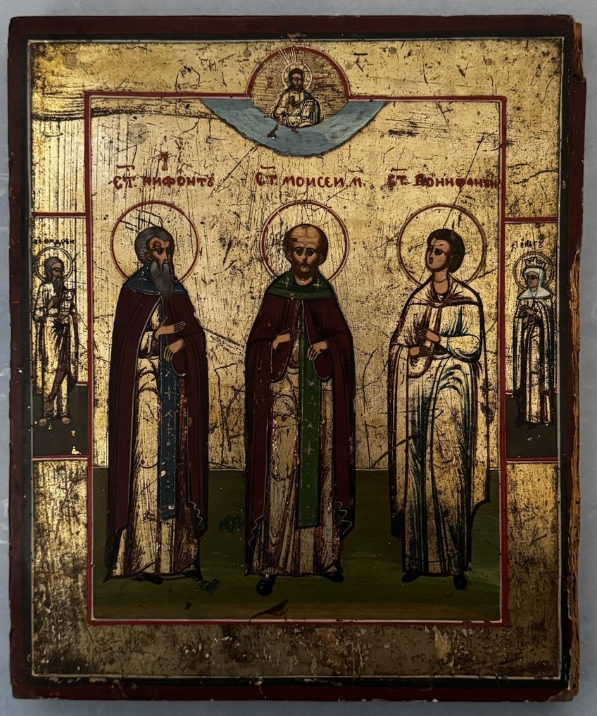 Icon - Three saints - Wood #1.0