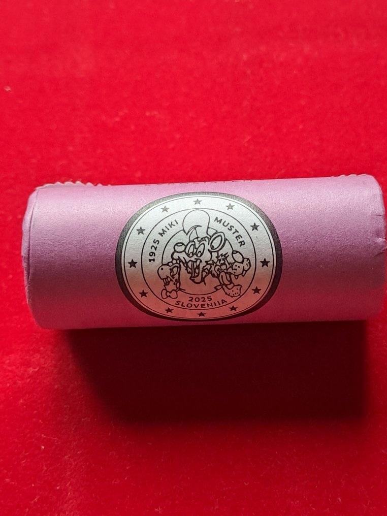 斯洛文尼亚. 2 Euro 2025 "Miki Muster" (25 moedas) em rolo (没有保留价) #2.1