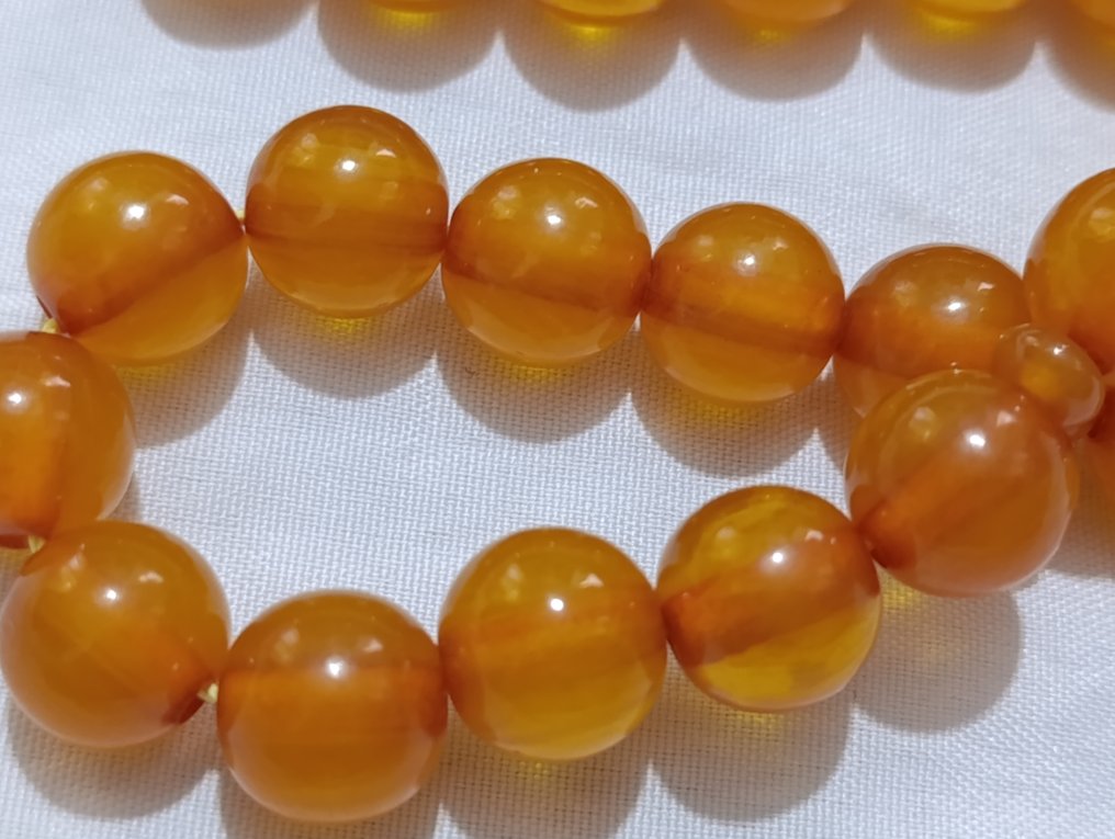 Terço - Âmbar - 1970-1980 - Rosário de Contas de Oração Raro #2.1