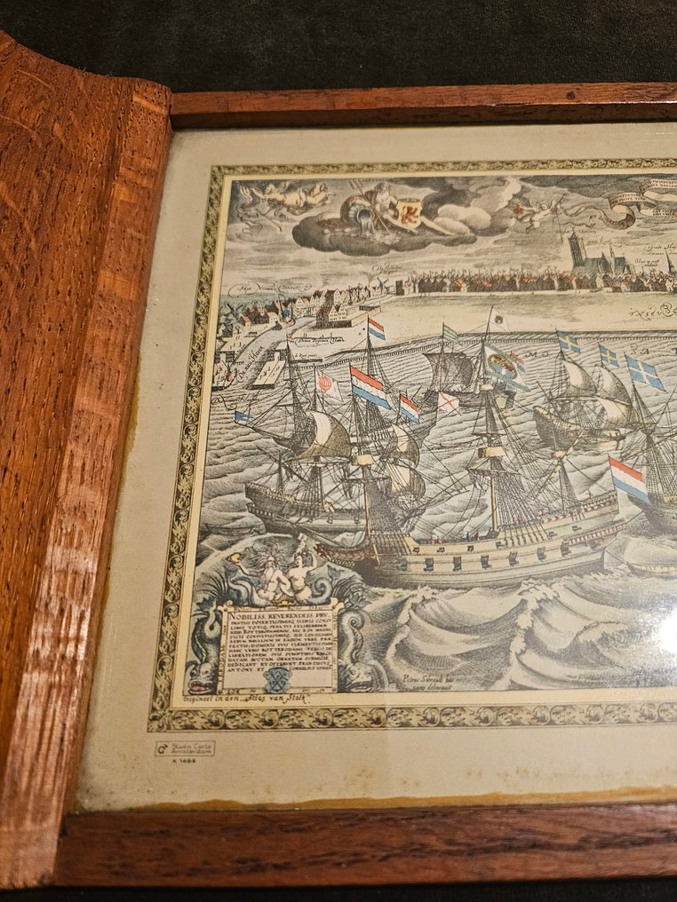 Tray - Wood, Glass - Tray with Rotterdam #1.0