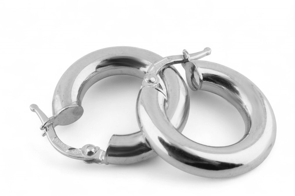 Pendientes de aro - 18 quilates Oro blanco #1.0