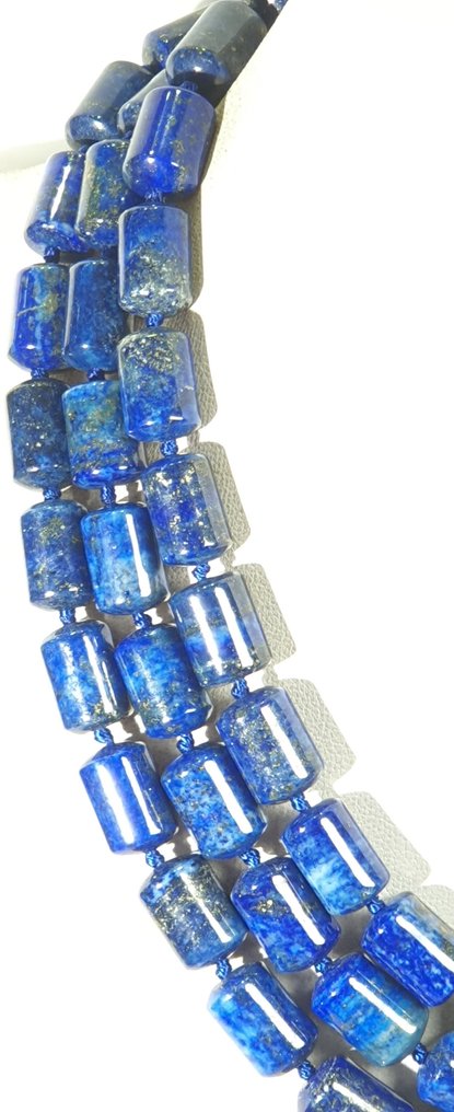 天然青金石,来自阿富汗——非常罕见——平和、宁静与安详——925纯银闭合 - 项链 #4.3