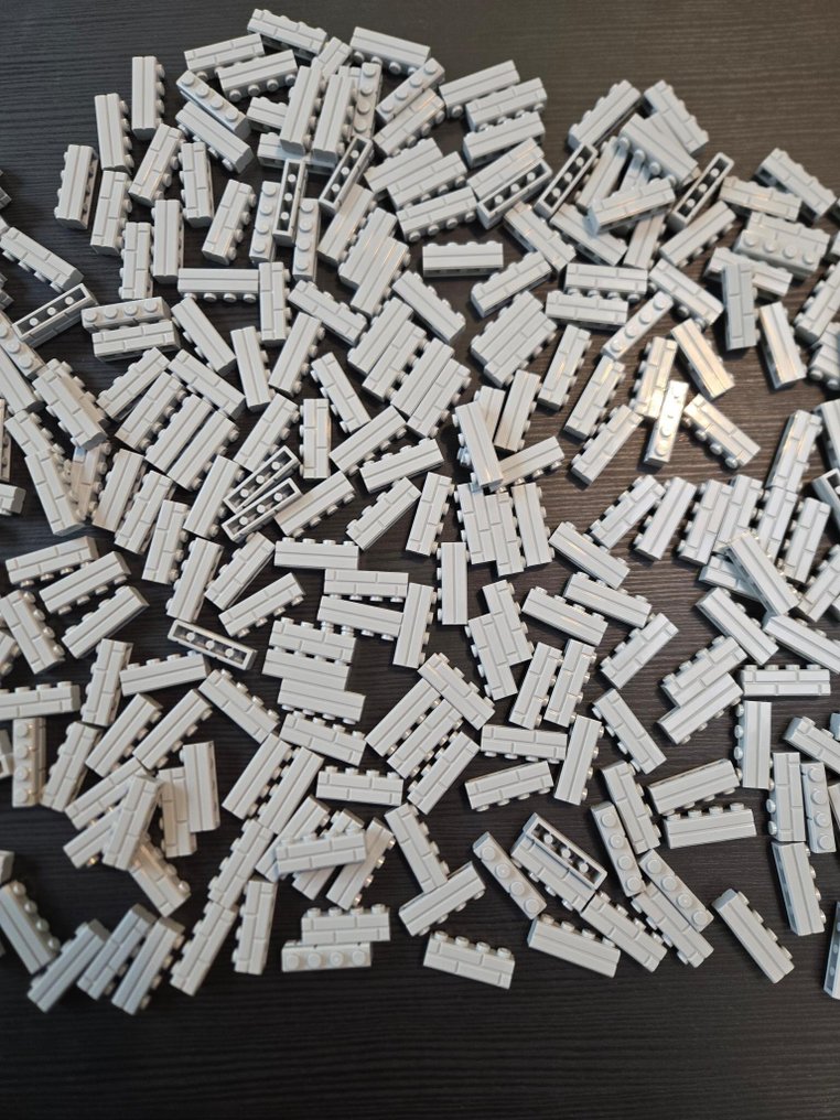 Lego - Spielzeug New Brick Modified 1 x 4 with Masonry Profile Light Bluish Gray 300pcs #2.1