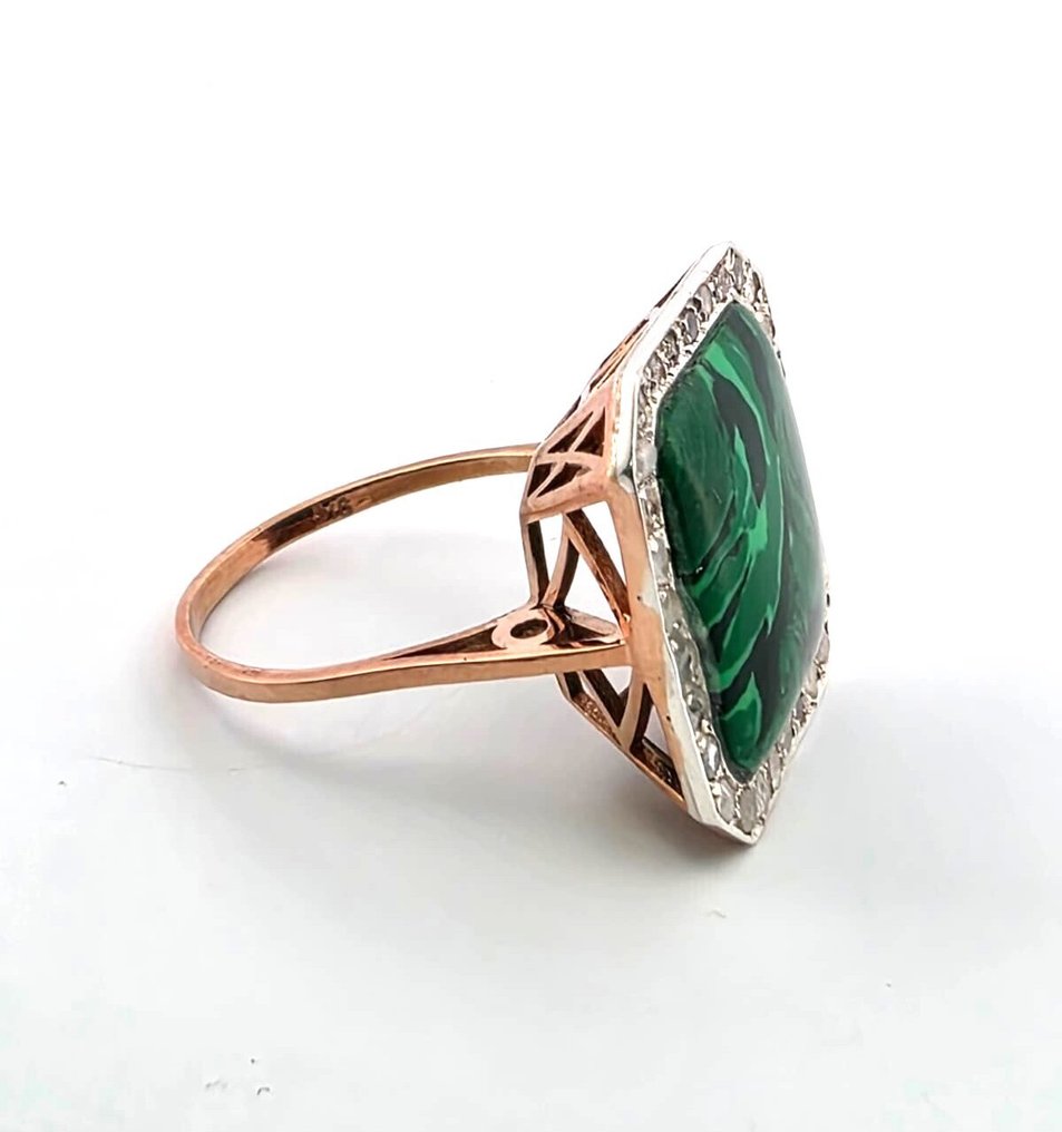 Ohne mindestpreis - Ring - 9 Kt Roségold, Silber - Diamant #4.3