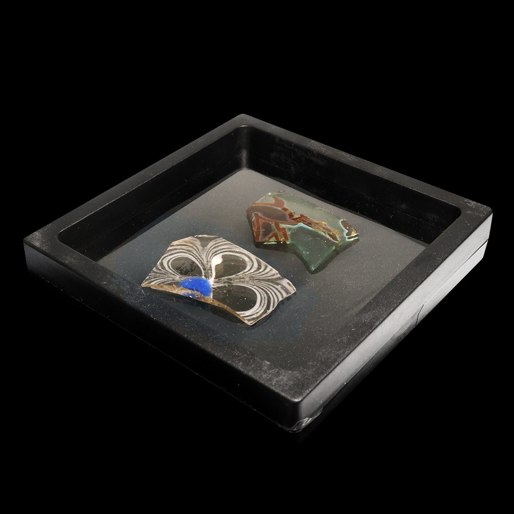 古埃及，希腊-罗马时期 玻璃 稀有的珐琅玻璃碎片 #2.1