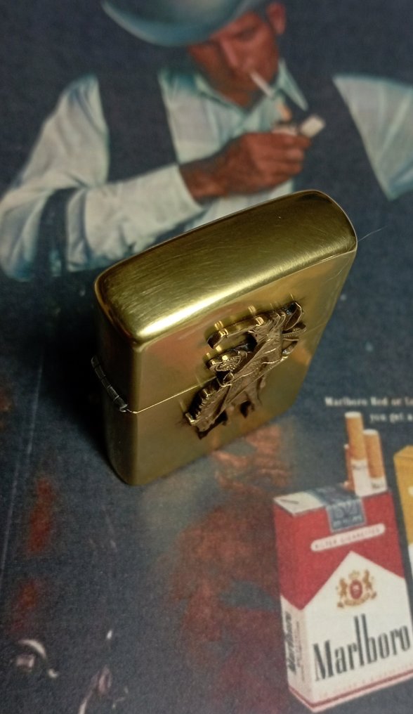 Zippo - Zippo brass cowboy Marlboro - χωρίς τιμή ασφαλείας - Αναπτήρας - Ορείχαλκος #1.0