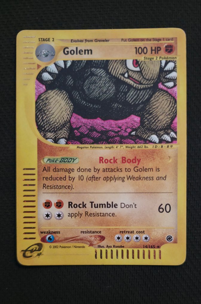 Pokémon Card - Feraligatr, Golem - WOTC - Expedition Base Set #1.0