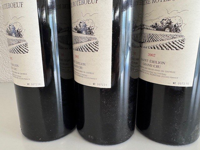 2002 Tertre Roteboeuf - Saint-Émilion - 3 Flaskor (0,75L) #2.1