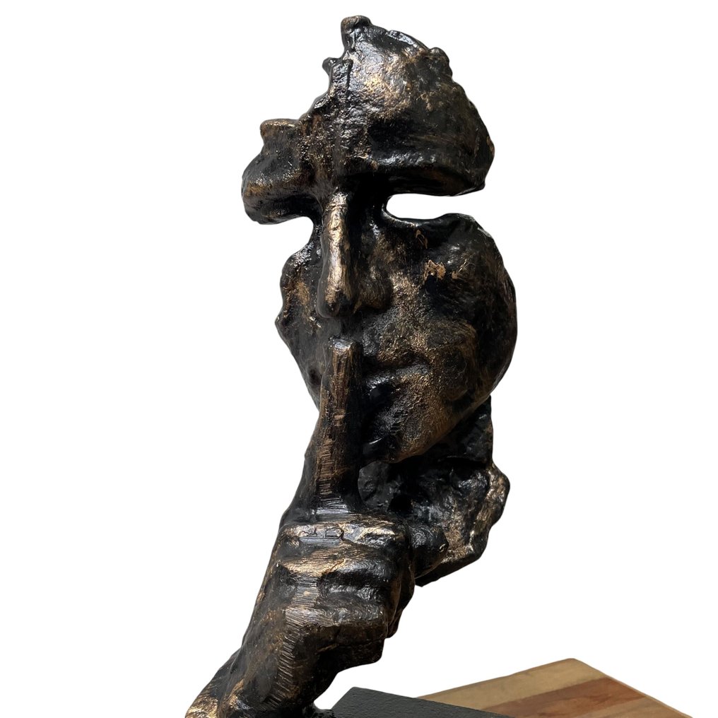 Scultura, "Silence" Stilte - 32.7 cm - Metallo #1.0