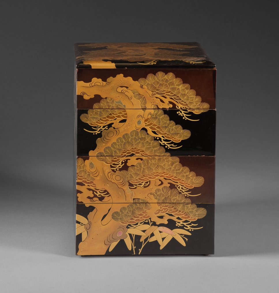 Jûbako 重箱（多层餐盒） - 漆, 木 - 日本 - 19世纪（江户晚期 / 明治早期） #1.0