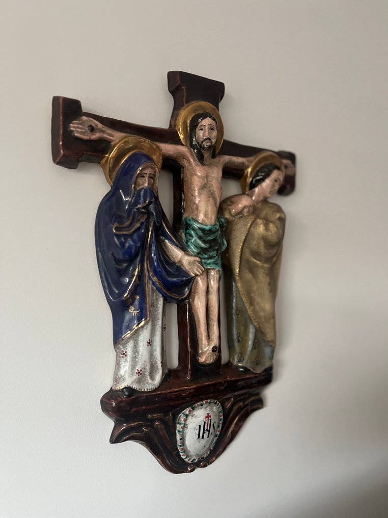  (十字架状)耶稣受难像 - 陶瓷 - 1900-1910 - 十字架-42厘米  #4.3