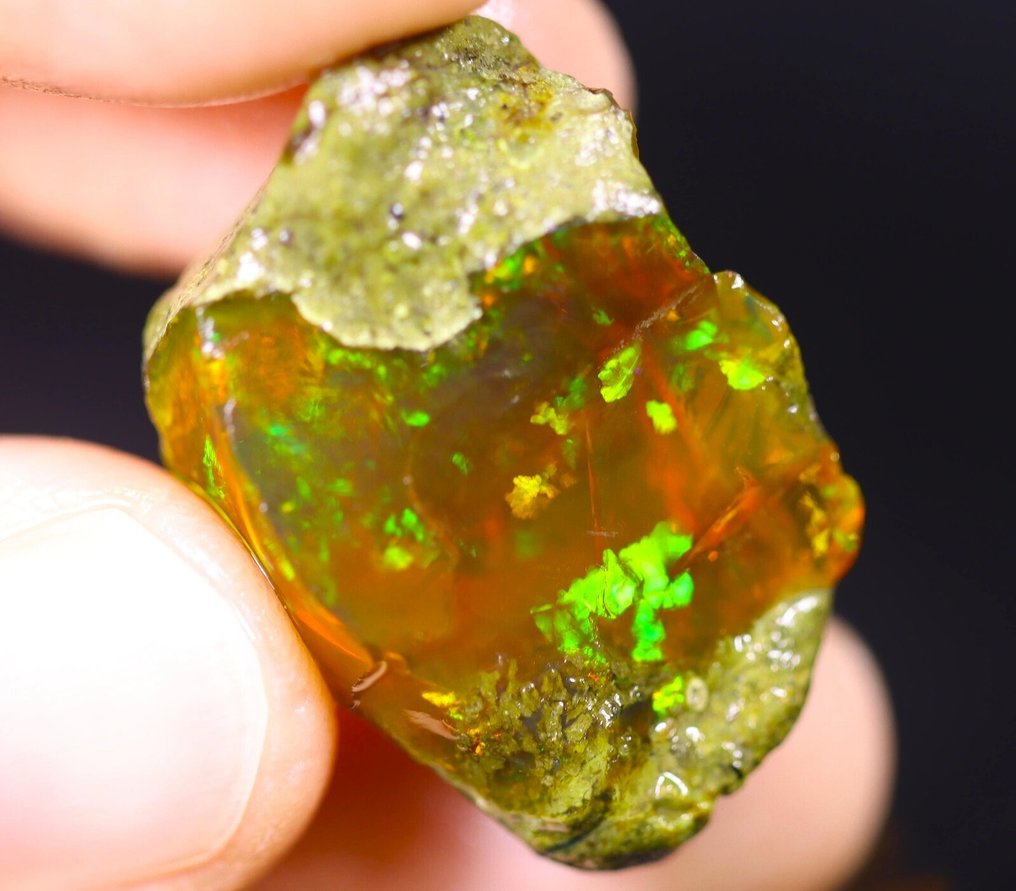 26,4 ct - Top Colors - Natürlicher Kristall-Opal - Rohversion - Sieh dir das Video an!- 5.28 g #1.0