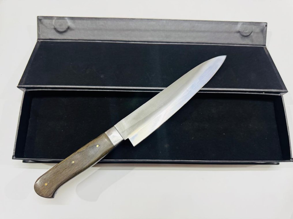 厨刀 -  日本蔬菜刀（080） - 钢少钢，自然木柄带盒 - 日本 - 日本的蔬菜刀 #2.1