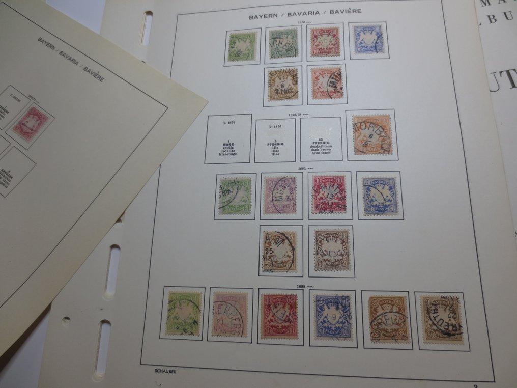 巴伐利亞 1850/1920 - 收藏的古德斯特哈德收藏，包含大量巴伐利亚和符腾堡地区的内容，使用Schaubek预印页。 #4.3