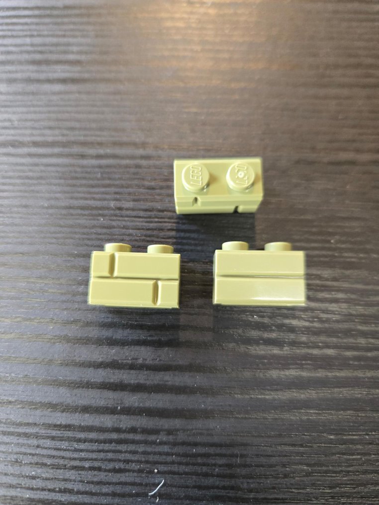 LEGO - 玩具 New Brick Modified 1 x 2 with Masonry Profile Olive Green 500pcs #3.2