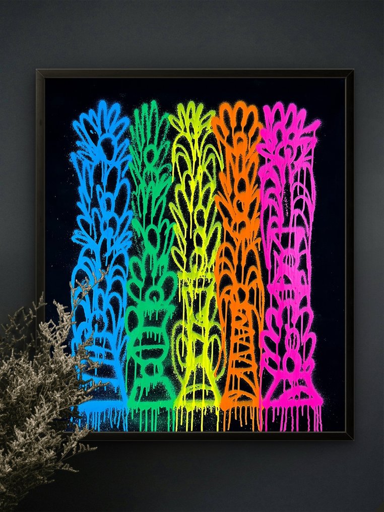 Nuno Barbedo (1983) - Neon drips (XL SIZE) #1.0