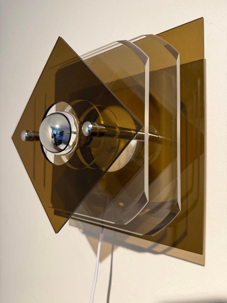 Herda - Wall lamp - 1970s vintage/ retro 23x23x14cm - Plexiglass #3.2