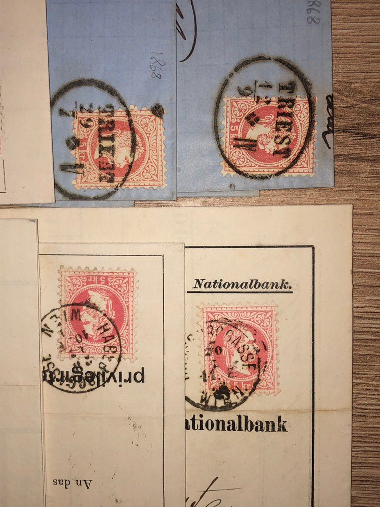 奥地利 1867/1884 - 奥地利 5 克罗泽 1867/1884 彩票 9 字母 质量 #1.0